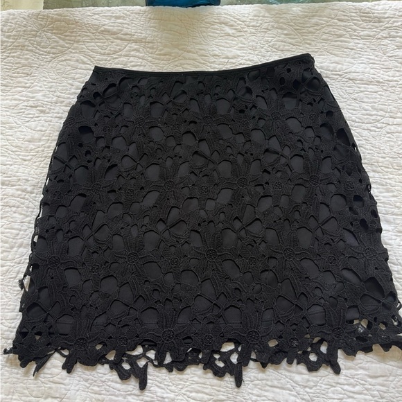 Kimchi Blue Dresses & Skirts - Urban Outfitters Kimchee Blue Crochet Lined Mini Skirt in Black Size 6
